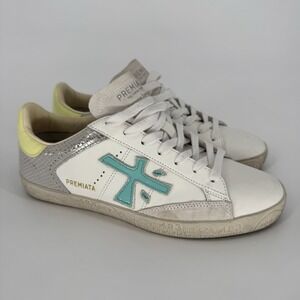 Premiata Steven Sneakers EU 38 US 7.5 Leather Suede Lace Up Low Top Casual